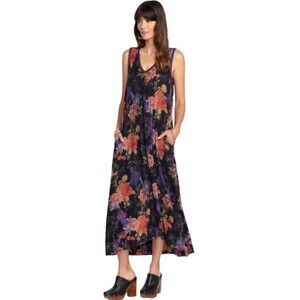 Johnny Was Bossa Nova V-Neck Maxi Dress Boho Chic XS EUC!